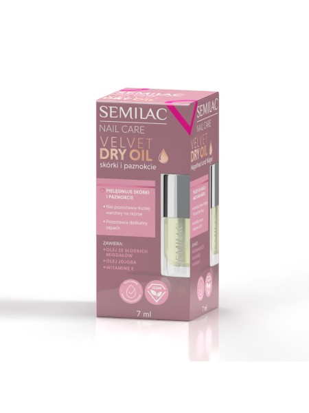 SUCHY OLEJEK DO PAZNOKCI I SKÓREK VELVET DRY OIL 7 ML SEMILAC