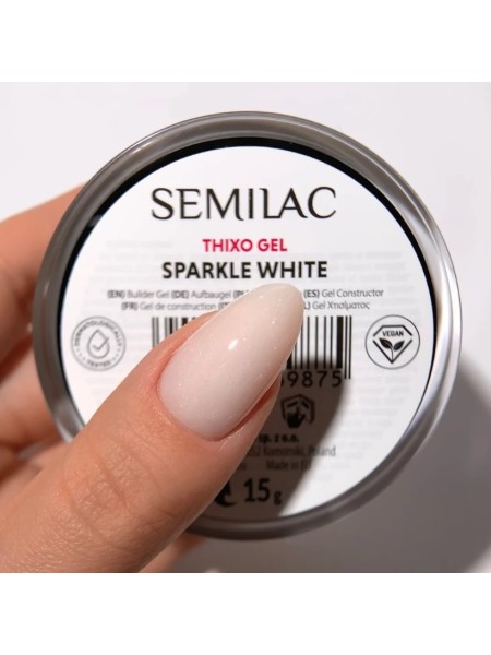 ŻEL BUDUJĄCY THIXO SPARKLE WHITE 15 g SEMILAC