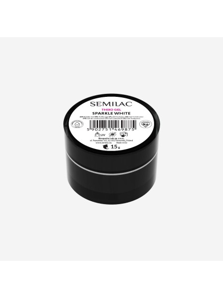 ŻEL BUDUJĄCY THIXO SPARKLE WHITE 15 g SEMILAC 2