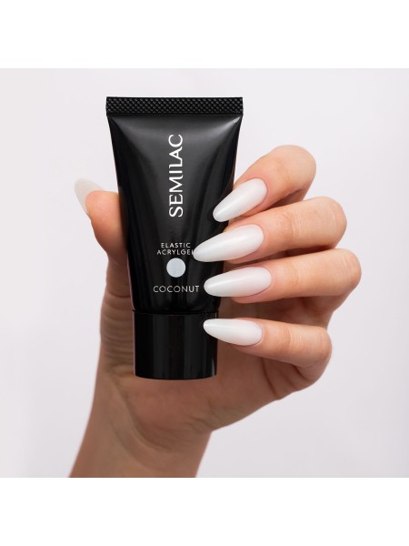 AKRYLOŻEL ELASTIC ACRYLGEL COCONUT SEMILAC 30G 2