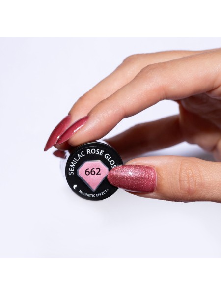 LAKIER HYBRYDOWY 662 ROSE GLOSS 7ML SEMILAC