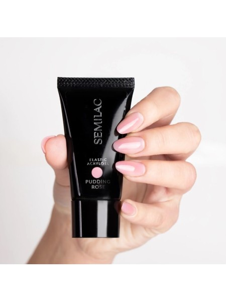 AKRYLOŻEL ELASTIC ACRYLGEL PUDDING ROSE SEMILAC 30G 2
