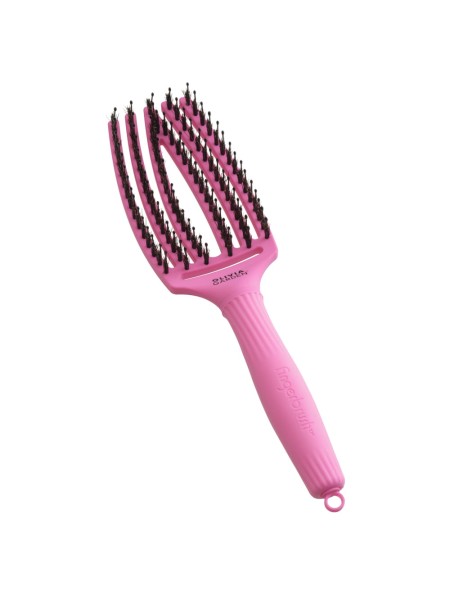 SZCZOTKA FINGERBRUSH boar&nylon MEDIUM BUBBLE PINK OLIVIA GARDEN